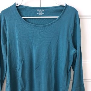 Teal long sleeve shirt